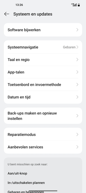 Selecteer Software bijwerken