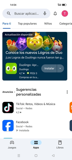 Seleccione la barra de Búsqueda