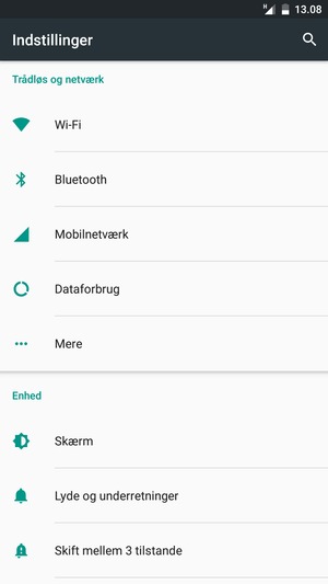 Vælg Mobilnetværk