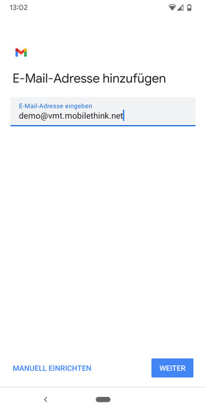 Geben Sie Ihre E-Mail-Adresse ein und wählen Sie WEITER