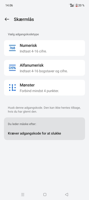 Vælg Mønster