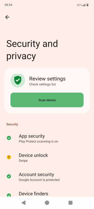 Select Device unlock