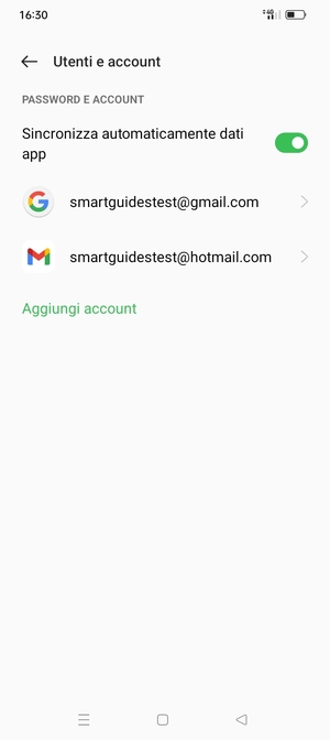 Seleziona il tuo account Google