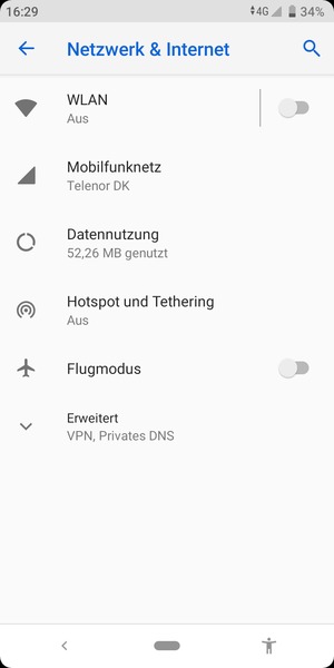 Wählen Sie Mobilfunknetz