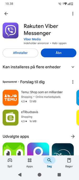 Vælg Åbn