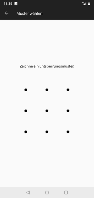 Zeichnen Sie ein Entsperrmuster