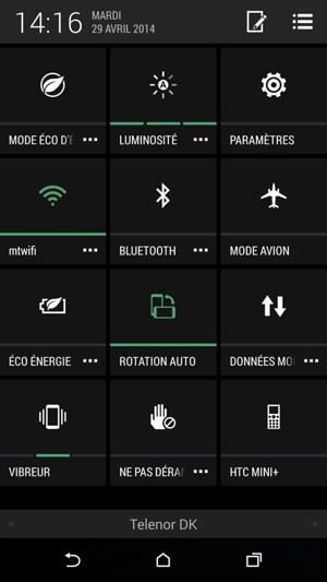 Sélectionnez VIBREUR pour repasser en mode sonore