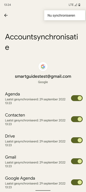 Selecteer Nu synchroniseren