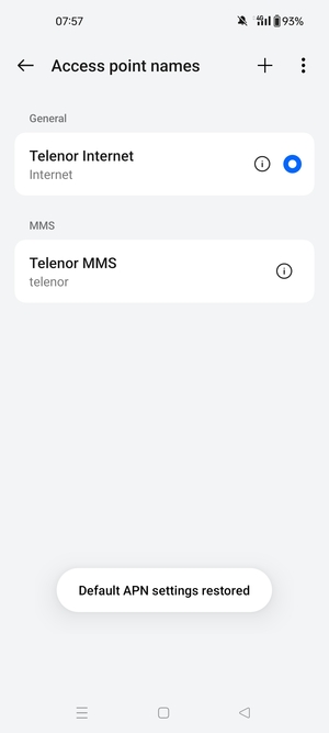 Select New APN
