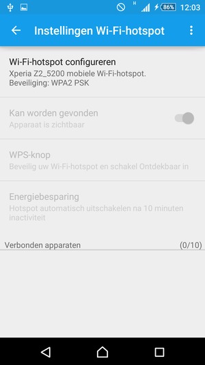 Selecteer Wi-Fi-hotspot configureren