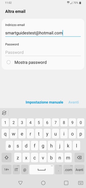 Inserisci il tuo indirizzo email e seleziona Avanti