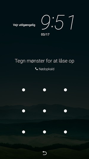Din telefon er nu sikret med en skærmlås
