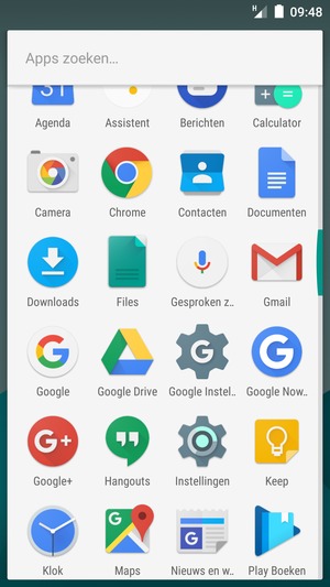 Scroll naar en selecteer Instellingen