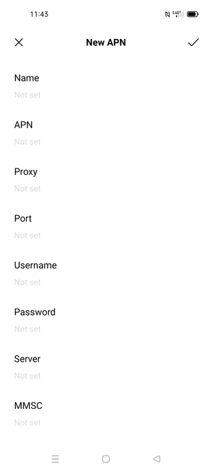 Enter Internet information