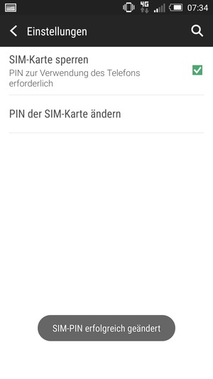 Ihre SIM-PIN wurde geändert