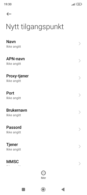 Skriv inn MMS-informasjon