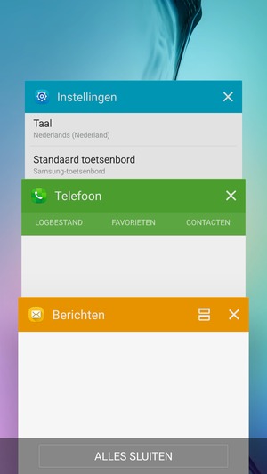 Selecteer ALLES SLUITEN