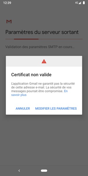 Sélectionnez MODIFIER LES PARAMÈTRES