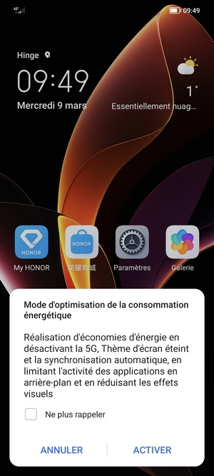 Sélectionnez ACTIVER