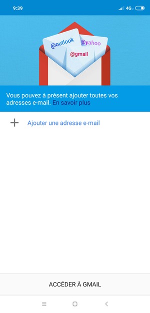 Sélectionnez Ajouter une adresse e-mail