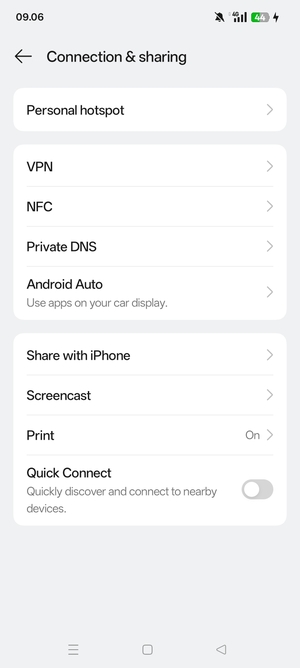 Select Personal hotspot