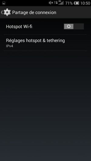 Sélectionnez Hotspot Wi-fi
