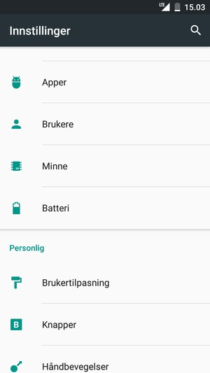 Bla til og velg Batteri