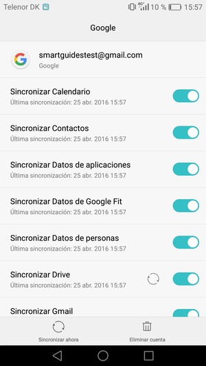 Asegúrese de haber seleccionado Sincronizar Contactos