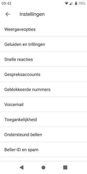 Selecteer Voicemail