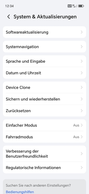 Wählen Sie Sichern und wiederherstellen