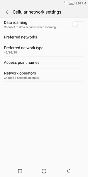 Select Access point names