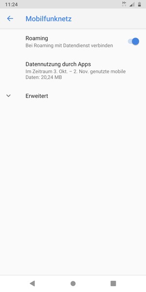 Schalten Sie Roaming an oder aus
