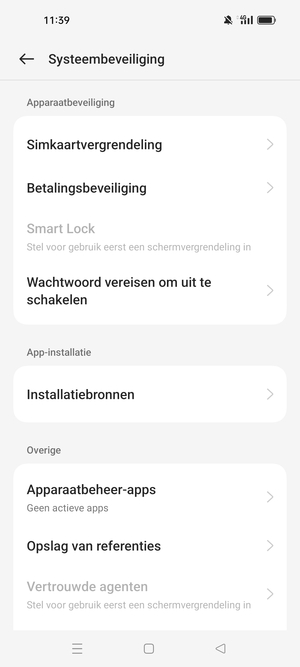 Selecteer Simkaartvergrendeling