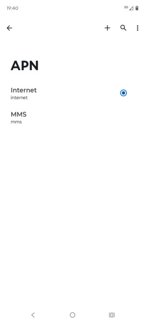 Sélectionnez le bouton du Menu