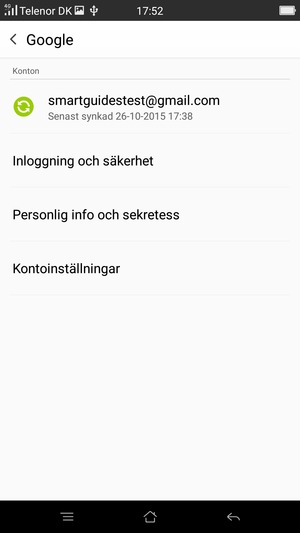 Tryck på ditt konto