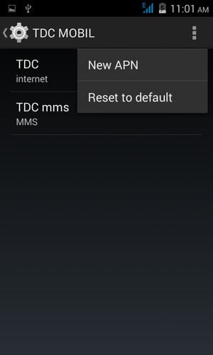If your screen looks like this, select the Menu button and select Reset to default