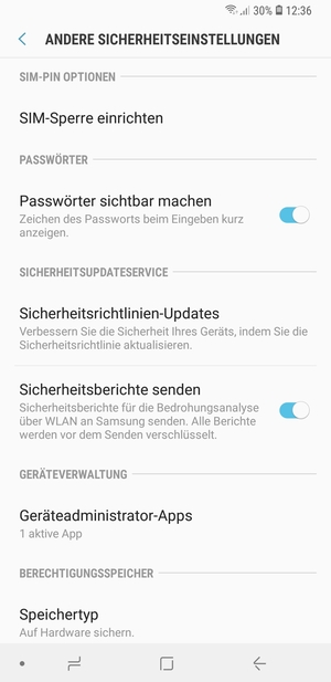 Wählen Sie SIM-Sperre einrichten
