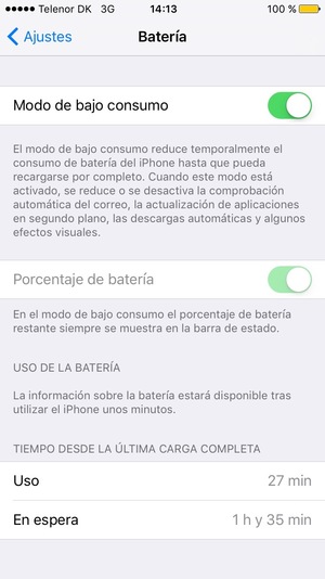 Seleccione Modo de bajo consumo
