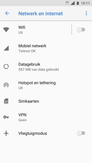 Selecteer Mobiel netwerk