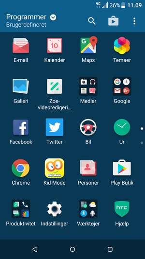 Vælg Indstillinger