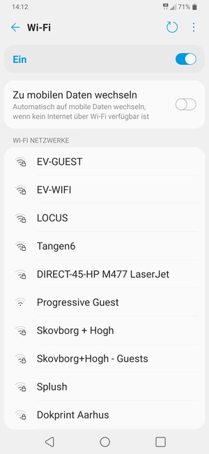 Wählen Sie das Wireless-Netzwerk, zu dem Sie eine Verbindung herstellen möchten