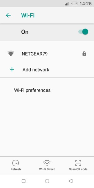 Select the wireless network you want to connect to