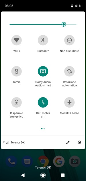 Regola la luminosità al livello desiderato