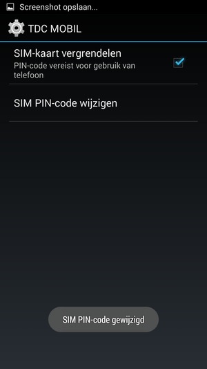Uw SIM PIN-code is gewijzigd