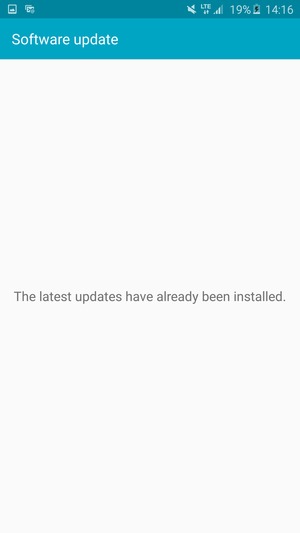 If your phone is up to date, you will see the following screen