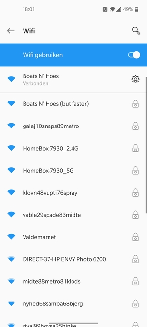 U bent nu verbonden met het WiFi-netwerk