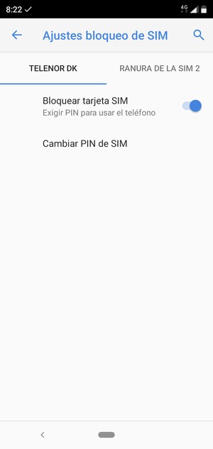 Seleccione Public y Cambiar PIN de SIM