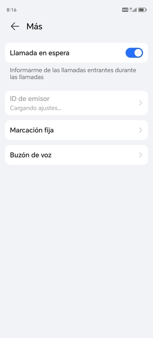 Seleccione Buzón de voz