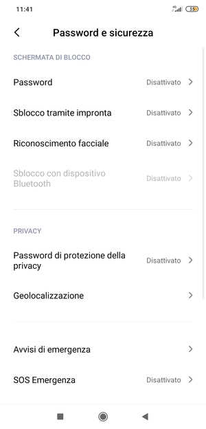 Seleziona Password