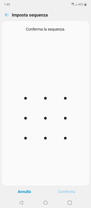 Disegna nuovamente la sequenza di sblocco